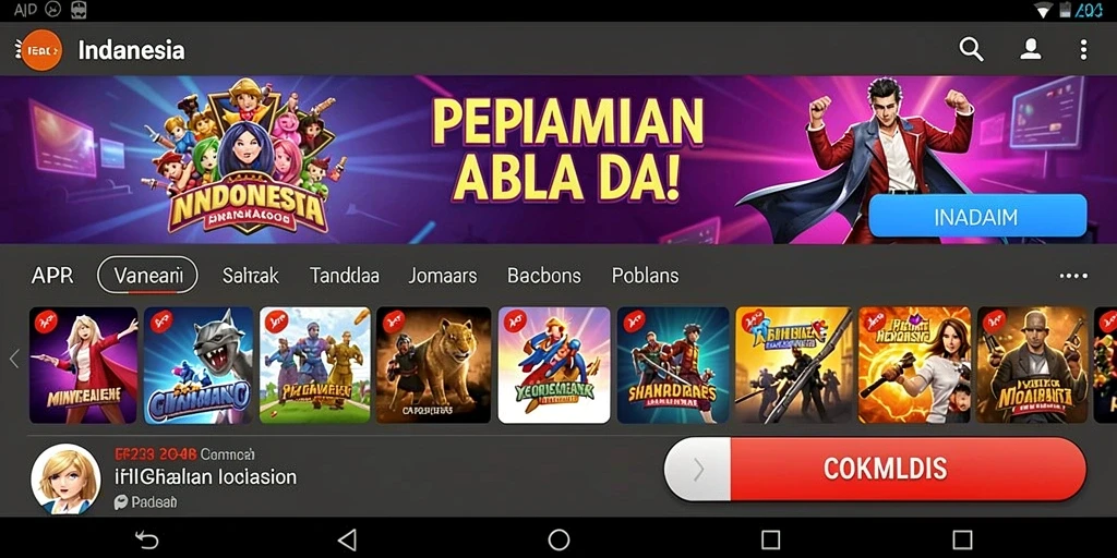 Screenshot menunjukkan karakter utama dalam aksi.