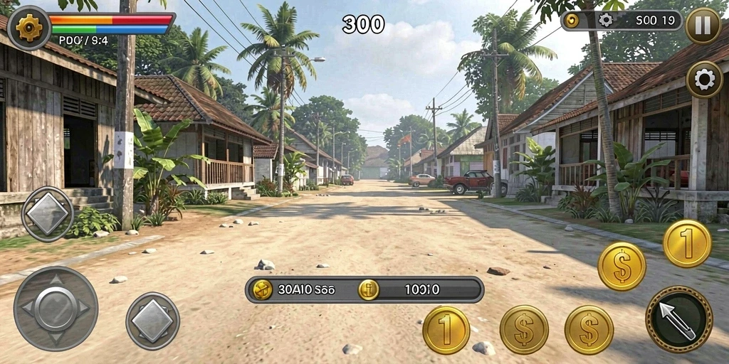 Tampilan grafis yang menakjubkan dalam permainan.