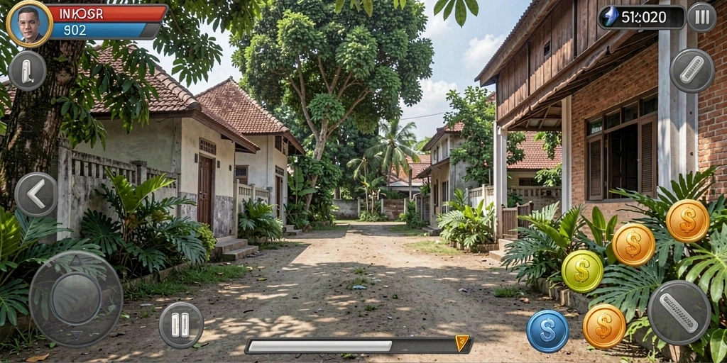 Screenshot menampilkan antarmuka permainan yang menarik.